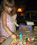 Annabel playing Candyland