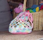Easy crochet bag for Annabel's wooden blocks