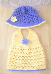 Yellow & Periwinkle Contrasting Toddler Halter & Hat set