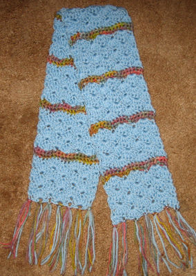 Striped shells toddler scarf