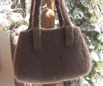 Chocolate brown felted purse for Jula