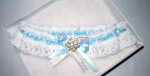 Wedding garter for Jula's wedding in July 2003 (my own design)