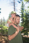 Resting on Daddy's shoulders