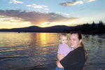 Momma & Annabel enjoying her birthday sunset