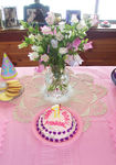 Close-up of Annabel's birthday cake