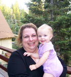 Grandma & Annabel out on our deck