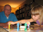 Grandpa & Annabel Playing Candyland