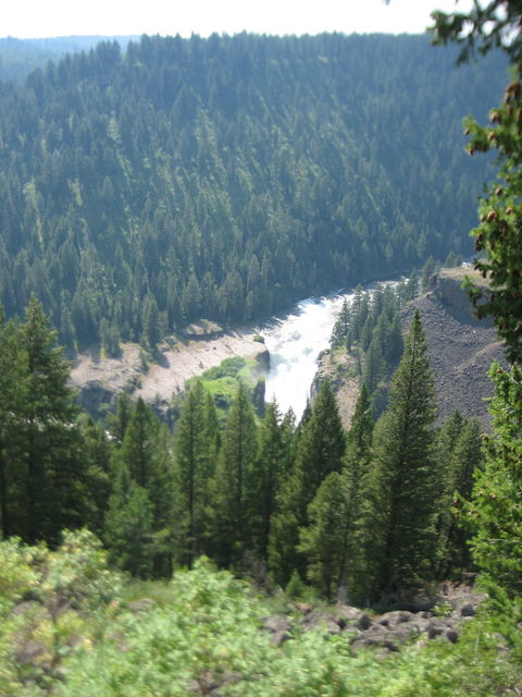 Lower Mesa Falls from a distance