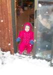Walking outside to play in the snow!