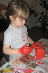 Annabel prefers the "glove method" of painting :)