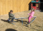 Playing on the teeter-totter