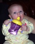 Annabel trying out her new sippy cup! (#3)