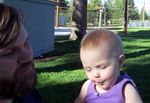 Daddy and Annabel at the park (Father's Day 2004)