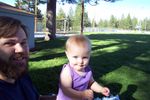 Daddy and Annabel at the park (Father's Day 2004)
