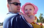 Daddy & Annabel at the beach