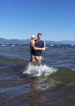 Wading in the whitecaps with Daddy