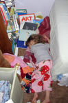 Passed out in a pile of books