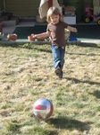 Annabel running to return the ball :)