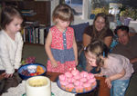 All the girls blowing out candles