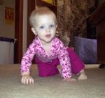 Annabel's funny new pre-walking crawl :D