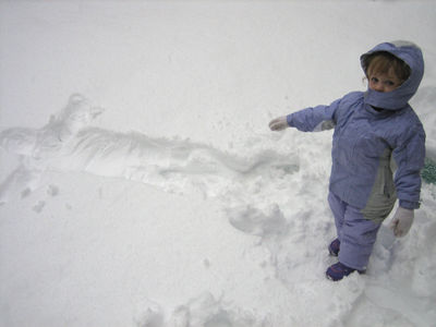 Check out my first snow angel!