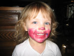 This is what happens when mom turns her back for a second... (Annabel says - "I'm a clown!" haha)