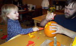 Carving a pumpkin with Daddy (#1)