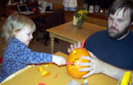 Carving a pumpkin with Daddy (#2)