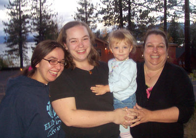 Aunt Laura, Mommy, Annabel and Grandma Joan