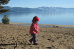 Picking up sand on the beach