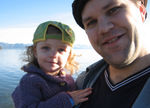 Annabel & Daddy at the beach