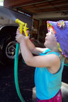 Washing the truck