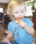 Mmm, tomato soup is messy goodness!