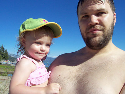 Annabel & Daddy at Moon Dunes
