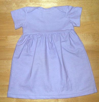 Lavender flannel nightgown for Annabel this winter