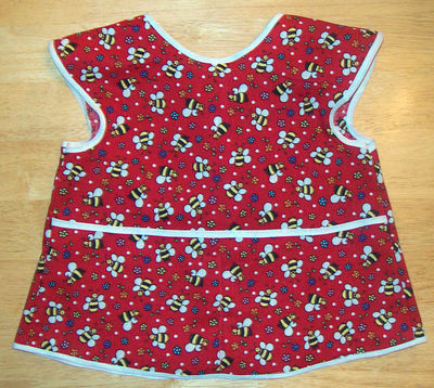 Toddler Busy Bee Art Apron (front)