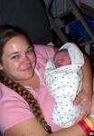 Mommy and Annabel one day old
